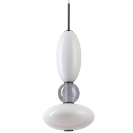 Φωτιστικό Οροφής Lumiere 314143 Φ28x275,5cm Led 3050lm 27W 3000K White-Grey Ideal Lux
