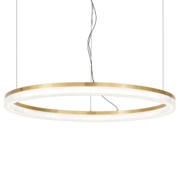 Φωτιστικό Οροφής Crown 314921 Φ80x30/205cm Led 4300lm 42W 3000K Gold Ideal Lux