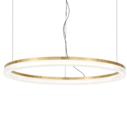 Φωτιστικό Οροφής Crown 314938 Φ60x30/205cm Led 3000lm 30W 3000K Gold Ideal Lux