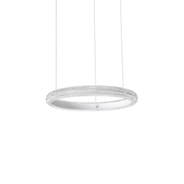 Φωτιστικό Οροφής Κρεμαστό Miracle 325804 3000K 3300lm D40x218cm White Ideal Lux