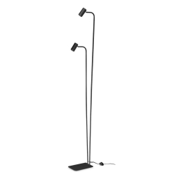 Φωτιστικό Δαπέδου Ginger 326672 2xGU10 18x32x211,5cm Black Ideal Lux