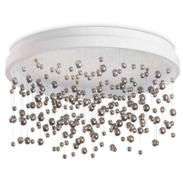 Φωτιστικό Οροφής - Πλαφονιέρα Armony 328492 Φ50x32cm Led 4900lm 55W 3000K White-Chrome Ideal Lux
