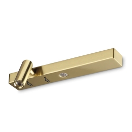 Φωτιστικό Τοίχου Bonne Nuit-1 336800 3000K 420lm 22x6x6,5cm Brass Ideal Lux