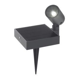 Φωτιστικό Δαπέδου - Σποτ Ηλιακό Solar LD0404G3 14x22,5x11,5cm Led 1,3W 3000K IP65 Dark Grey Zafferan
