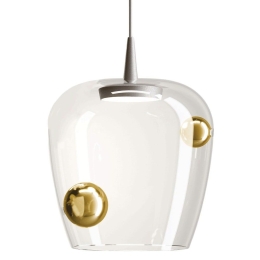 Φωτιστικό Οροφής Bilia LBA4003 27x333cm Led Triac 8W IP40 2700K Silver-Gold Zafferano