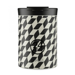 Ποτήρι - Θερμός Tumbler 350 Groovy White 8059388260300 350ml Black-White 24Bottles