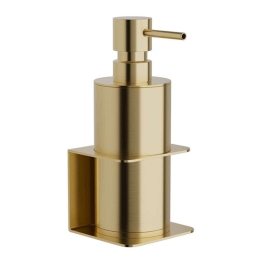 Δοχείο Κρεμοσάπουνου Επιτοίχιο 81-023 7,5x7x19cm Brushed Brass Pam&Co Ορείχαλκος