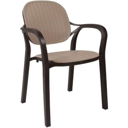 Πολυθρόνα Eliza 824-124-019 57x41x83cm Brown-Beige