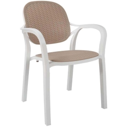 Πολυθρόνα Eliza 824-124-021 57x41x83cm White-Beige