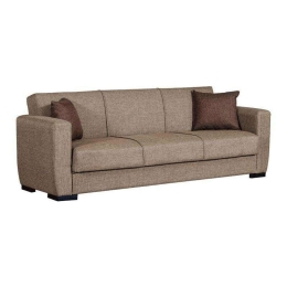 Καναπές - Κρεβάτι Τριθέσιος New Dolce 828-122-133 222x85x85cm Beige-Brown