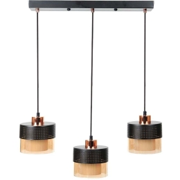 Φωτιστικό Οροφής - Ράγα 835-125-318 50x15x75cm 3xΕ27 60W Black-Bronze