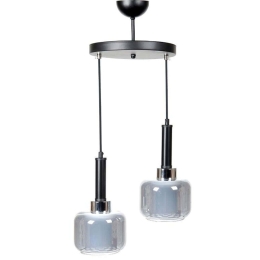 Φωτιστικό Οροφής 835-125-320 25x75cm 2xΕ27 60W Black-Silver