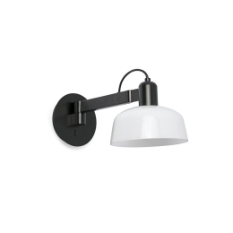 Φωτιστικό Τοίχου Tatawin Arm Glass 20342-116 1XE27 15x38cm Black-Opal Faro Barcelona