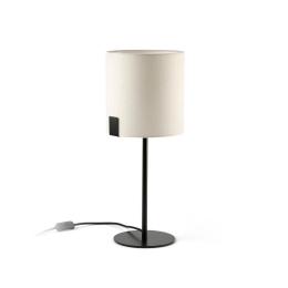 Φωτιστικό Επιτραπέζιο Nila 20054 1xE27 22x55cm Black-White Faro Barcelona