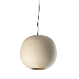 Φωτιστικό Οροφής Κρεμαστό Tierra 500 20401 1XE27 50x42,6cm Natural-Black Faro Barcelona