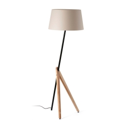 Φωτιστικό Δαπέδου Treewood 20056 1xE27 45,1x175cm Ash Wood-Beige Faro Barcelona