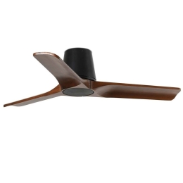 Ανεμιστήρας Οροφής Heywood Tub S 33837 Με Φως 2700 - 4000 - 6000K 480lm D90cm Black-Walnut Faro Barcelona