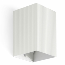 Φωτιστικό Τοίχου Lune Square Striped 40534 1xGU10 8x10cm White Faro Barcelona