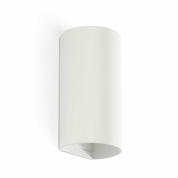 Φωτιστικό Τοίχου Sole Round Smooth 40538 2xGU10 8x15,5cm White Faro Barcelona