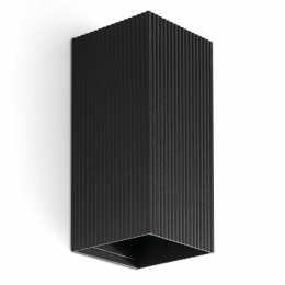 Φωτιστικό Τοίχου Lune Square Striped 40566 2xGU10 8x15,5cm Black Faro Barcelona