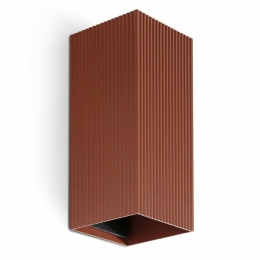 Φωτιστικό Τοίχου Lune Square Striped 40568 2xGU10 8x15,5cm Terracotta Faro Barcelona