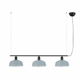 Φωτιστικό Οροφής - Ράγα Tatawin Metal M 20338-147 3xE27 210x100cm Black-Greyish Blue Faro Barcelona