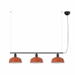 Φωτιστικό Οροφής - Ράγα Tatawin Metal M 20338-148 3xE27 210x100cm Black-Reddish Orange Faro Barcelona