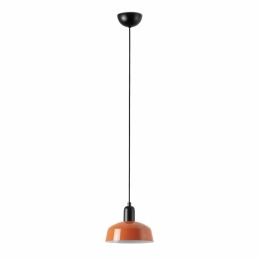 Φωτιστικό Οροφής Κρεμαστό Tatawin Metal S 20339-143 1xE27 18,4x200cm Black-Reddish Orange Faro Barcelona
