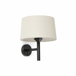 Φωτιστικό Τοίχου Windsor 20221-150 1xE27 29x26,5x39,2cm Black-Linen Faro Barcelona
