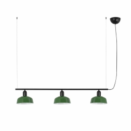 Φωτιστικό Οροφής - Ράγα Tatawin Metal S 20338-144 3xE27 210x100cm Black-Green Faro Barcelona