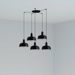 Φωτιστικό Οροφής Κρεμαστό Tatawin Metal S 20340-141-5L 5xE27 Black Faro Barcelona