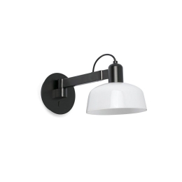 Φωτιστικό Τοίχου Tatawin Arm Metal 1xE27 Black-White Faro Barcelona