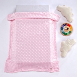 Κουβέρτα Βρεφική Lara Pink Mora Κούνιας 110x140cm Πολυέστερ