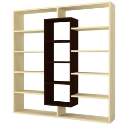 Βιβλιοθήκη Ample 731WAT3604 125x22x135,7cm Natural-Wenge