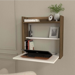 Γραφείο Αναδιπλούμενο Laptop 745DCD3809 60x49,4x60cm White-Walnut