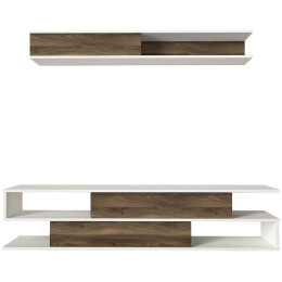 Σύνθεση Τηλεόρασης Manyetik 756FRN3039 176x31,5x39,6cm White-Walnut