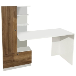 Γραφείο Domingos 756FRN3808 149,5x61,8x120cm White-Walnut