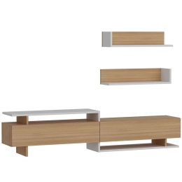 Σύνθεση Τηλεόρασης Ayaz 788DEC3032 180x37,4x40cm Teak-White