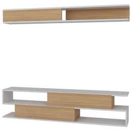 Σύνθεση Τηλεόρασης Sims 788DEC3062 176x31,5x39cm White-Teak
