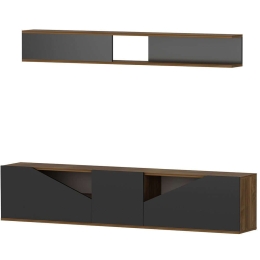 Σύνθεση Τηλεόρασης Tac 788DEC3066 180x31x40cm Walnut-Black