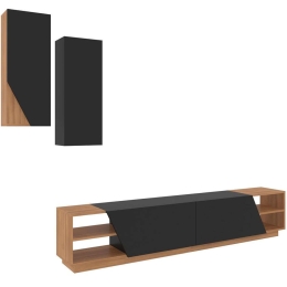 Σύνθεση Τηλεόρασης Zebra 788DEC3091 240x37,5x47cm Black-Teak