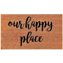 Πατάκι Εισόδου Happy Place 796LMN9808 70x40cm Brown-Black Aberto Design 70x40