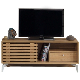 Έπιπλο Τηλεόρασης Lulu 801CMY3005 100x41x50cm Oak-White