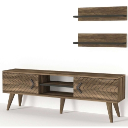Σύνθεση Τηλεόρασης Legato 804TRH3016 150x29,5x45,5cm Walnut-Anthracite
