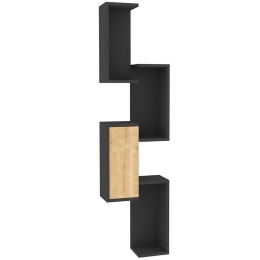 Ραφιέρα Τοίχου Esta 835PUQ1606 44x20x159cm Anthracite-Oak