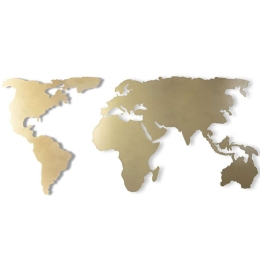 Διακοσμητικό Τοίχου World Map 805BSG1091 120x60cm Gold Wallity Μέταλλο