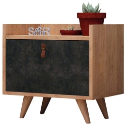 Κομοδίνο Paju 811MDD3416 50x40x55cm Oak-Dark Grey