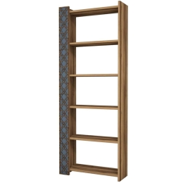 Βιβλιοθήκη City 845HCT3608 64,6x24,2x170cm Walnut-Blue Grey
