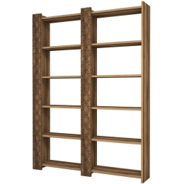 Βιβλιοθήκη City 845HCT3613 124,6x24,2x170cm Walnut