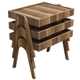 Ζιγκόν Roma (Σετ 3Τμχ) 845HCT2825 53,6x40x64cm Walnut